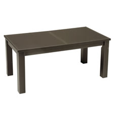Faux Leather Oblong Coffee Table Brown