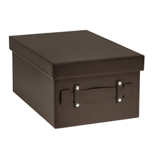 Other Faux Leather Storage Box Brown X Small