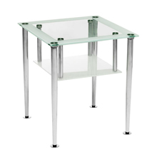 Other Glass Square Coffee Table Chrome