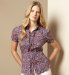 Other Pure Cotton Short Sleeve Ditsy Print Blouse