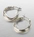 Two Tone Twisted Hoop Earrings