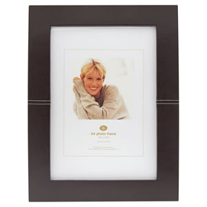 Other Wilko Photo Frame Leather Effect A4 Brown 30cm x