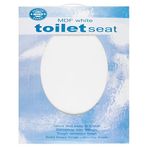 Wilko Toilet Seat MDF White