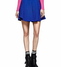 Othermix Blue flared zip detail mini skirt