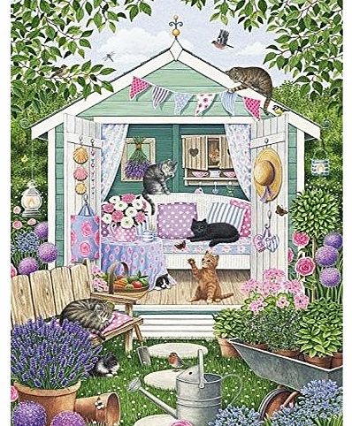 Otter House - Summer Garden Cats 1000 Piece Jigsaw Puzzle