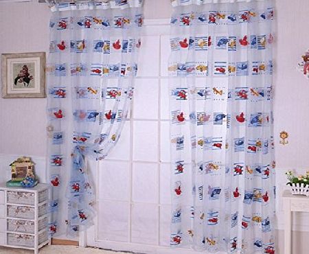 Ouneed Fashion Child Car Tulle Window Screens Door Balcony Curtain Panel Sheer Scarfs