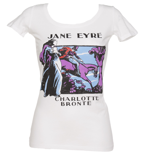 Ladies White Charlotte Bronte Jane Eyre Scoop