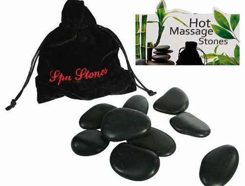 Luxury Hot Stones Massage Set (9 stones Provided) - Your very own Spa Treatment at Home - Womans Perfect Ideal Christmas Present / Gift / Stocking Filler Ideal Gift for The Gardener