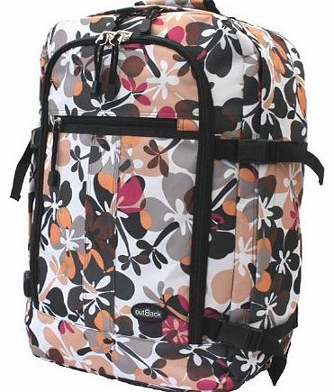 Ladies Outback Rucksack 55x40x20 Cabin Approved Backpack (Black)