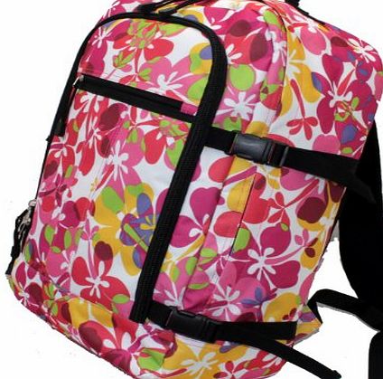 Outback ``OUTBACK LITE`` Cabin Maximum Approved Carry On Bag Backpack massive 40 litre travel luggage 50x40x20 cm (Pink/Floral)