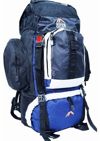 Outdoor Gear L2304 Camping Hiking Outdoor Backpack - Mid Blue, 50 Litres