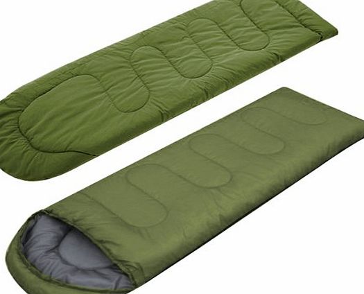 outdoortips  Single Adult Envelope Outdoors Waterproof Camping Hiking Zipper Sleeping Bag
