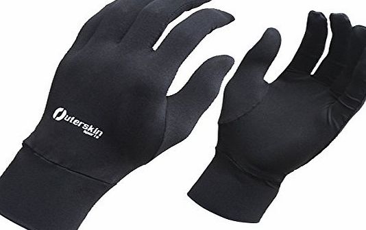 OUTERSKIN SPORTS Silk Inner Ultra Thin Glove Liners Mens Womens Motorcycle Ski Snowboard Thermal (XL)