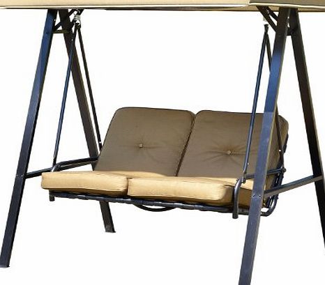 Outsunny Garden Patio Swing Chair 2 Seater Swinging Hammock Outdoor Cushioned Bench Seat