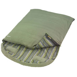 Outwell Camper Double Sleeping Bag - Green Stripe