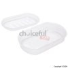 Oval Transparent Soap Dish 9cm x 14cm