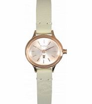 OWL Ladies Conwy White Leather Strap Watch