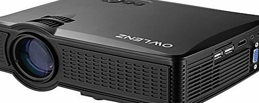 OWLENZ SD50 Plus HD LED Projector 1500 Lumens Home Cinema Theater Support AV/VGA/USB/SD/HDMI/TV