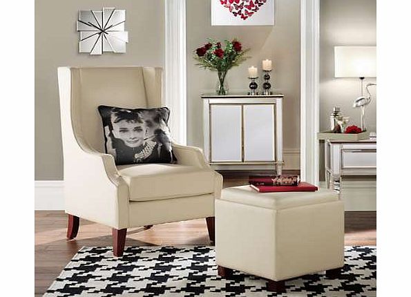 Own Brand Ritz Cream Faux Leather Chair