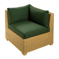 Oxford Corner Chair Honey with Half Panama Cushions Cactus