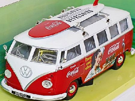 Oxford Diecast 1:24 WE001CC Coca Cola Volkswagen T1 Split Screen Kombi Camper Van