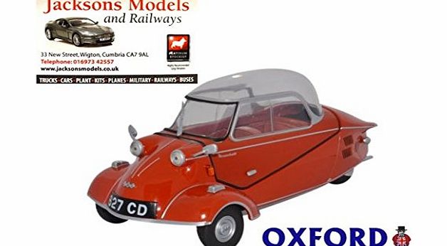 Oxford Diecasts Oxford Diecast 1:18 18MBC001 Messerschmitt KR200 Bubble Car - Rouge Sarde