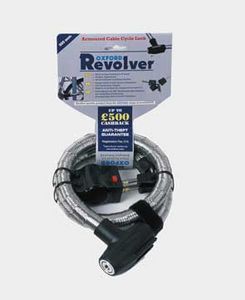 Oxford Scooter Revolver Cable Lock Silver