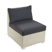 Oxford Standard Chair White with Half Panama Cushions Grey