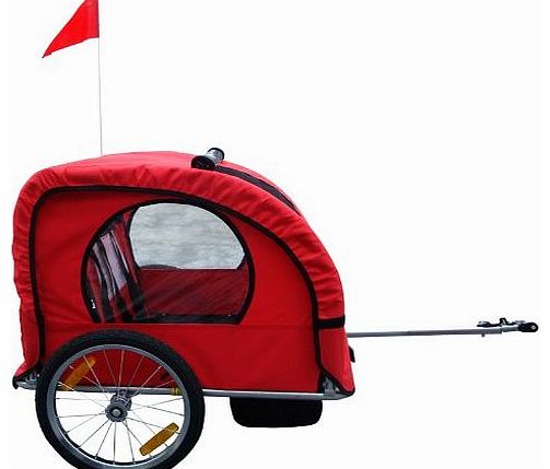 Red Bicycle Trailer Bike Carrier for 1 or 2 Children