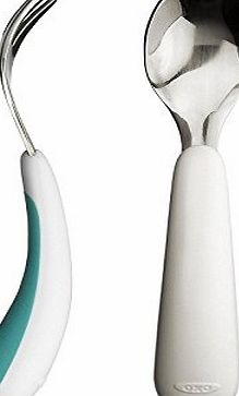 OXO Tot Fork and Spoon Set (Aqua)