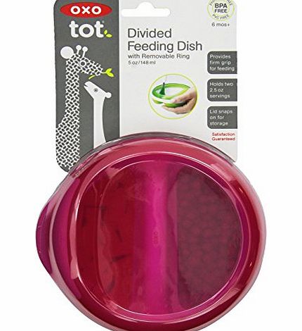 Oxo Tot  Divided Feeding Dish (Raspberry)