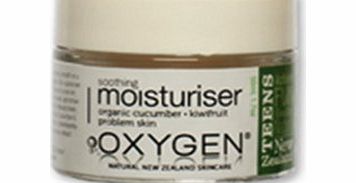 Oxygen Skincare Teen Oxygen Teen Soothing Moisturiser with Organic Cucumber and Kiwifruit for Problem Skin 50ml