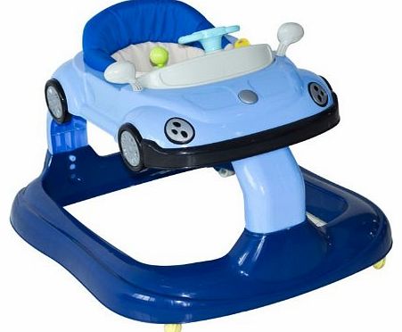 Baby Car Activity Walker Blue c/w Toys and Play Tray