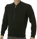 Black Full Zip Cotton Mix Sweatshirt