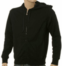 Black Full Zip Hooded Cotton Sweatshirt