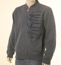 Mens Ozeki Deep Navy Full Zip Large Logo Cotton Sweatshirt