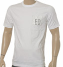 White Cotton T-Shirt with Large Logo