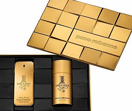 Paco Rabanne 1 Million Eau De Toilette Spray 100ml Set 2 Pieces 2016