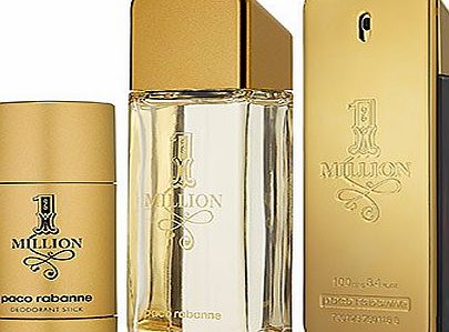 Paco Rabanne 1 Million Giftset EDT Spray 100ml   Shower Gel 100ml   Aftershave Balm 75ml
