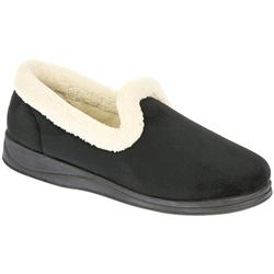 Padders Female Serena Textile Upper Textile Lining Comfort House Mules and Slippers in Black, Camel, Cranberry