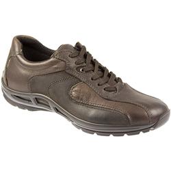 Male Impad834 Leather Upper Textile Lining Lace Up in Brown