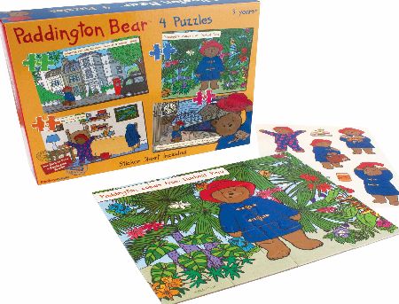 Paddington Bear 4-In-1 Puzzle With Stickers