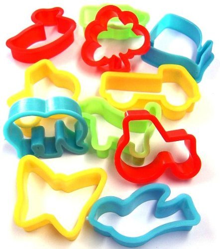 Plastic dough cutters, set of 12