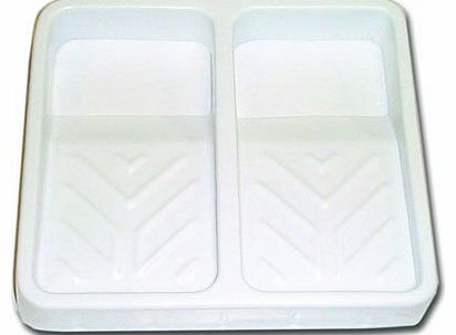 Paint and Play Today Twin Paint Tray for Childrens Sponge Foam Art, Rollers and Dabbers - Double Painting Palette