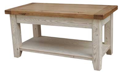 painted Ash Coffee Table with shelf Arundel