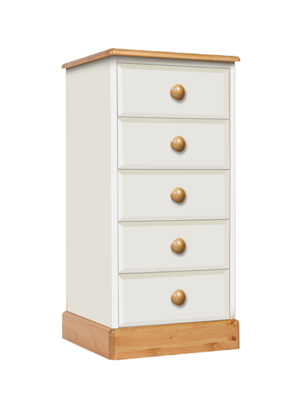 painted Chest of Drawers 5 Drawer Slim One Range