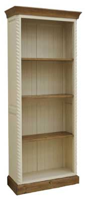 painted pine Bookcase tall 77ins x 30ins Kitchen