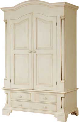 painted WARDROBE DOUBLE WITH DRAWERS CANTERBURY