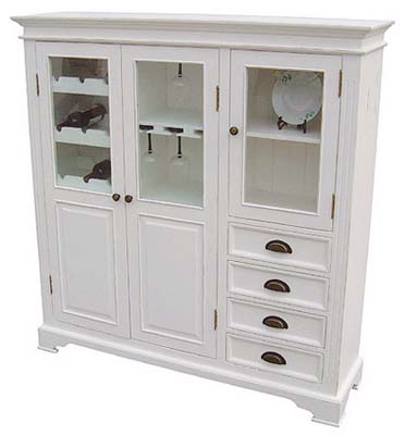 painted White Dresser Glazed With Wine Rack