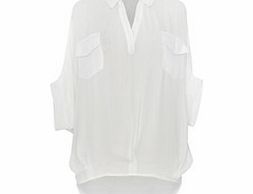White oversized blouse